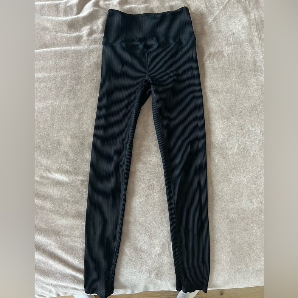 Carbon38 Ribbed 7/8 Leggings - Black - Size Small